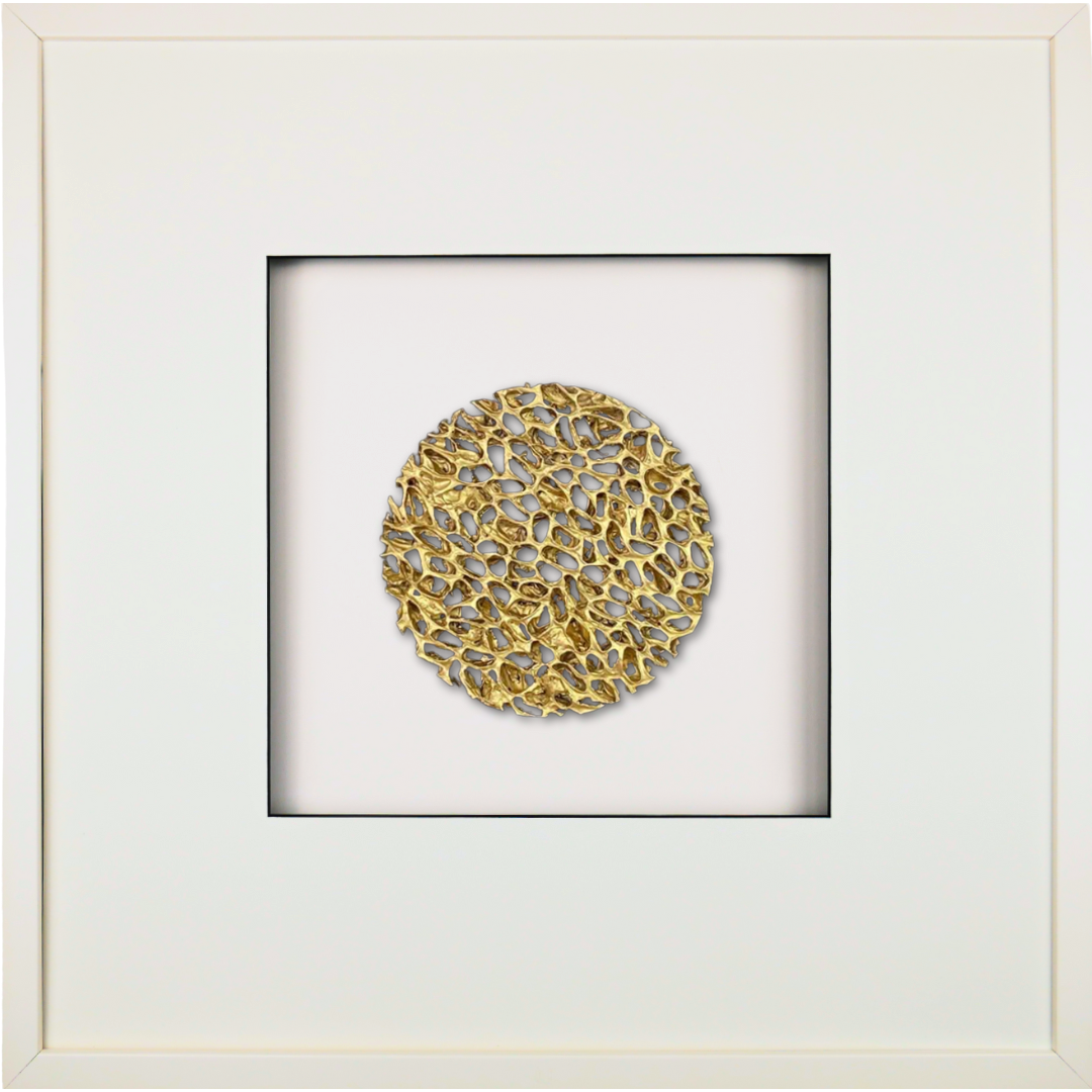 Metal wall art MAGIC GOLD square 58cm