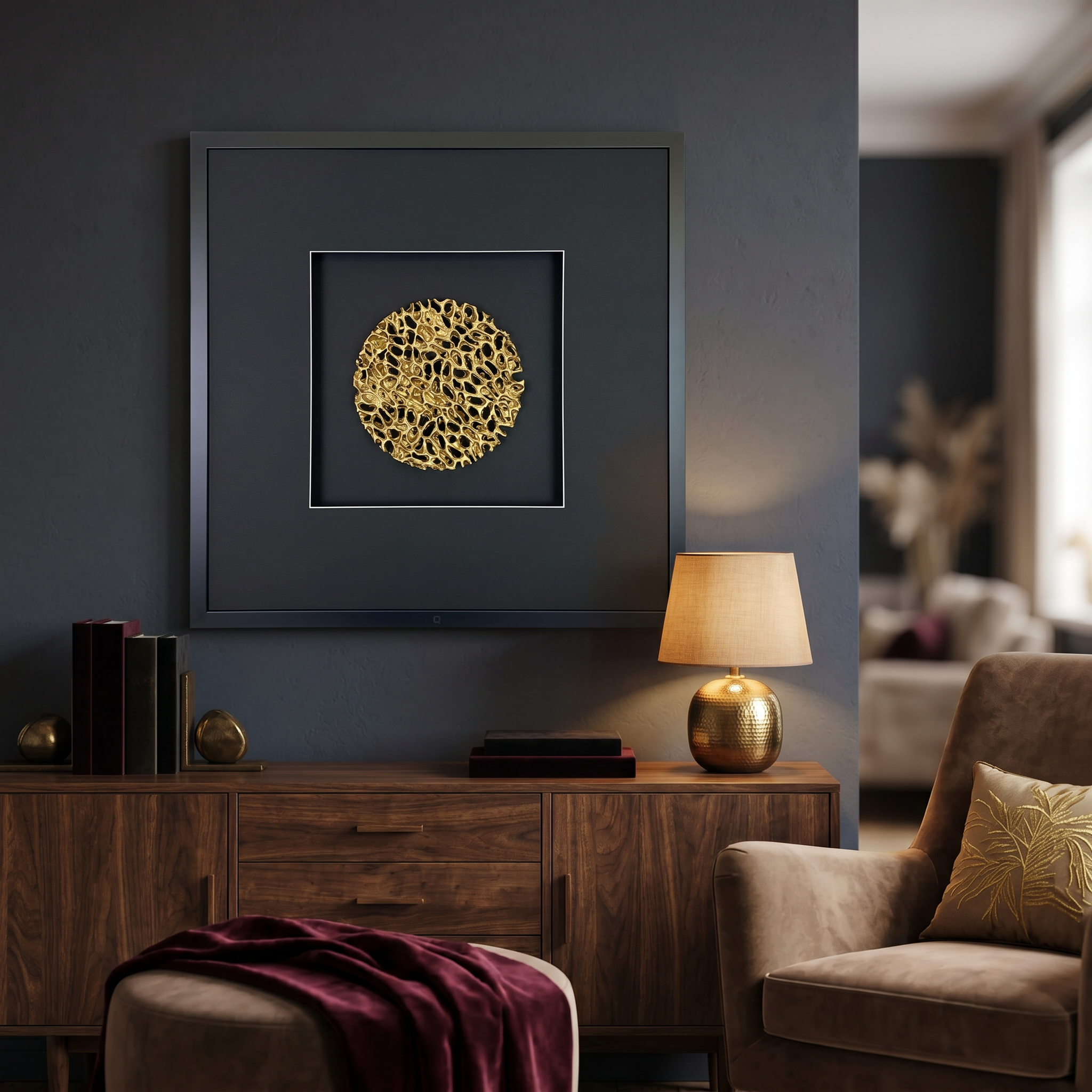 Wandbild MAGIC GOLD circle (58x58 cm)