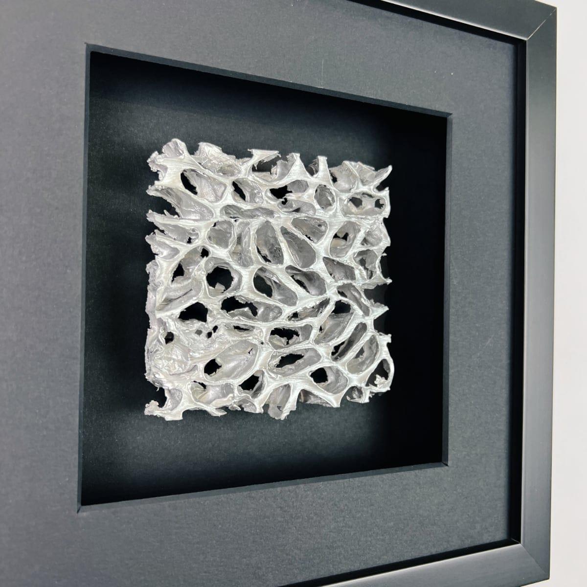 Quadratwerk Wandbild Detailansicht Magic Silver quadratisch 27cm