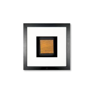 Quadratwerk Wandbild Noble Wood Quadrat 27cm - Rahmen Schwarz, Hintergrund Schwarz, Passepartout Weiß/Schwarz