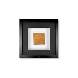 Quadratwerk Wandbild Noble Wood Quadrat 27cm - Rahmen Schwarz, Hintergrund Weiß, Passepartout Schwarz/Weiß