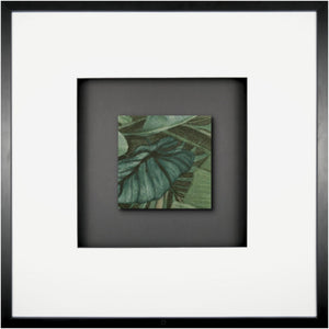 Quadratwerk Wandbild Signature Tile Eden 58m - Rahmen Schwarz, Hintergrund Schwarz, Passepartout Weiß/Schwarz