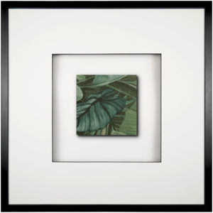 Quadratwerk Wandbild Signature Tile Eden 58m - Rahmen Schwarz, Hintergrund Weiß, Passepartout Weiß/Schwarz