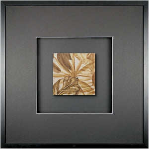 Quadratwerk Wandbild Signature Tile Terra 58m - Rahmen Schwarz, Hintergrund Schwarz, Passepartout Schwarz/Weiß