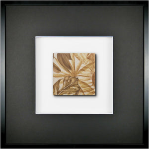 Quadratwerk Wandbild Signature Tile Terra 58m - Rahmen Schwarz, Hintergrund Weiß, Passepartout Schwarz/Weiß