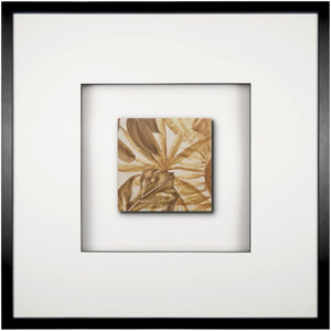 Quadratwerk Wandbild Signature Tile Terra 58m - Rahmen Schwarz, Hintergrund Weiß, Passepartout Weiß/Schwarz