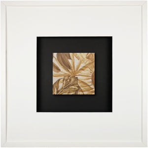 Quadratwerk Wandbild Signature Tile Terra 58m - Rahmen Weiß, Hintergrund Schwarz, Passepartout Weiß/Schwarz