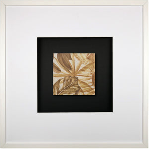 Quadratwerk Wandbild Signature Tile Terra 58m - Rahmen Weiß, Hintergrund Schwarz, Passepartout Weiß/Weiß