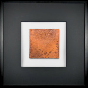 Quadratwerk Wandbild Urban Rust Quadrat 58cm - Rahmen Schwarz, Hintergrund Weiß, Passepartout Schwarz/Schwarz