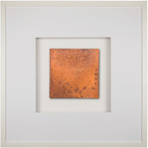 Quadratwerk Wandbild Urban Rust Quadrat 58cm - Rahmen Weiß, Hintergrund Weiß, Passepartout Weiß/Weiß