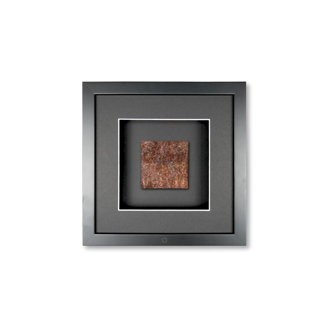 Quadratwerk Wandbild Urban Rust Quadrat 27cm - Rahmen Schwarz, Hintergrund Schwarz, Passepartout Schwarz/Weiß
