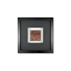 Quadratwerk Wandbild Urban Rust Quadrat 27cm - Rahmen Schwarz, Hintergrund Weiß, Passepartout Schwarz/Schwarz