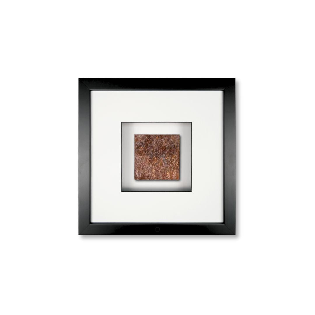 Quadratwerk Wandbild Urban Rust Quadrat 27cm - Rahmen Schwarz, Hintergrund Weiß, Passepartout Weiß/Schwarz