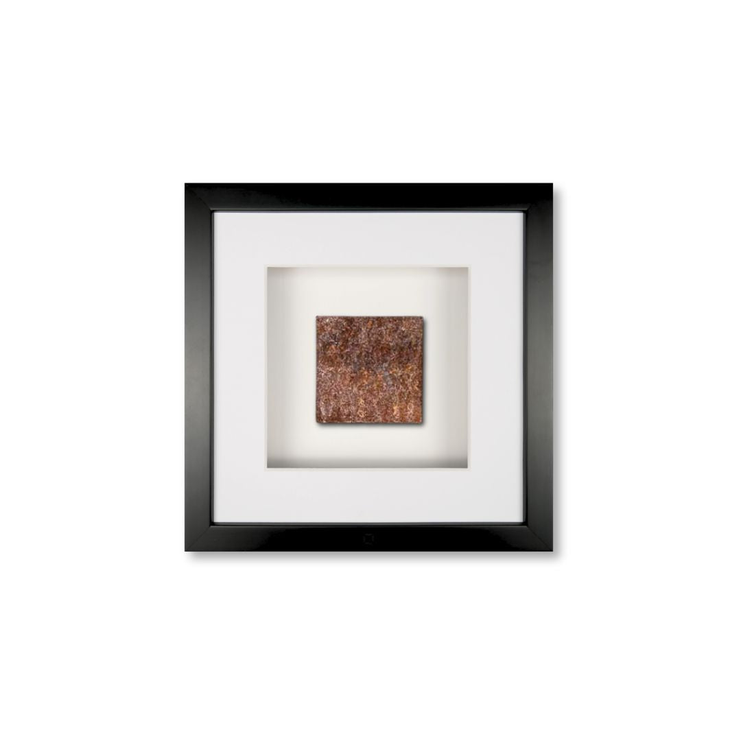 Quadratwerk Wandbild Urban Rust Quadrat 27cm - Rahmen Schwarz, Hintergrund Weiß, Passepartout Weiß/Weiß