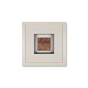 Quadratwerk Wandbild Urban Rust Quadrat 27cm - Rahmen Weiß, Hintergrund Weiß, Passepartout Weiß/Schwarz
