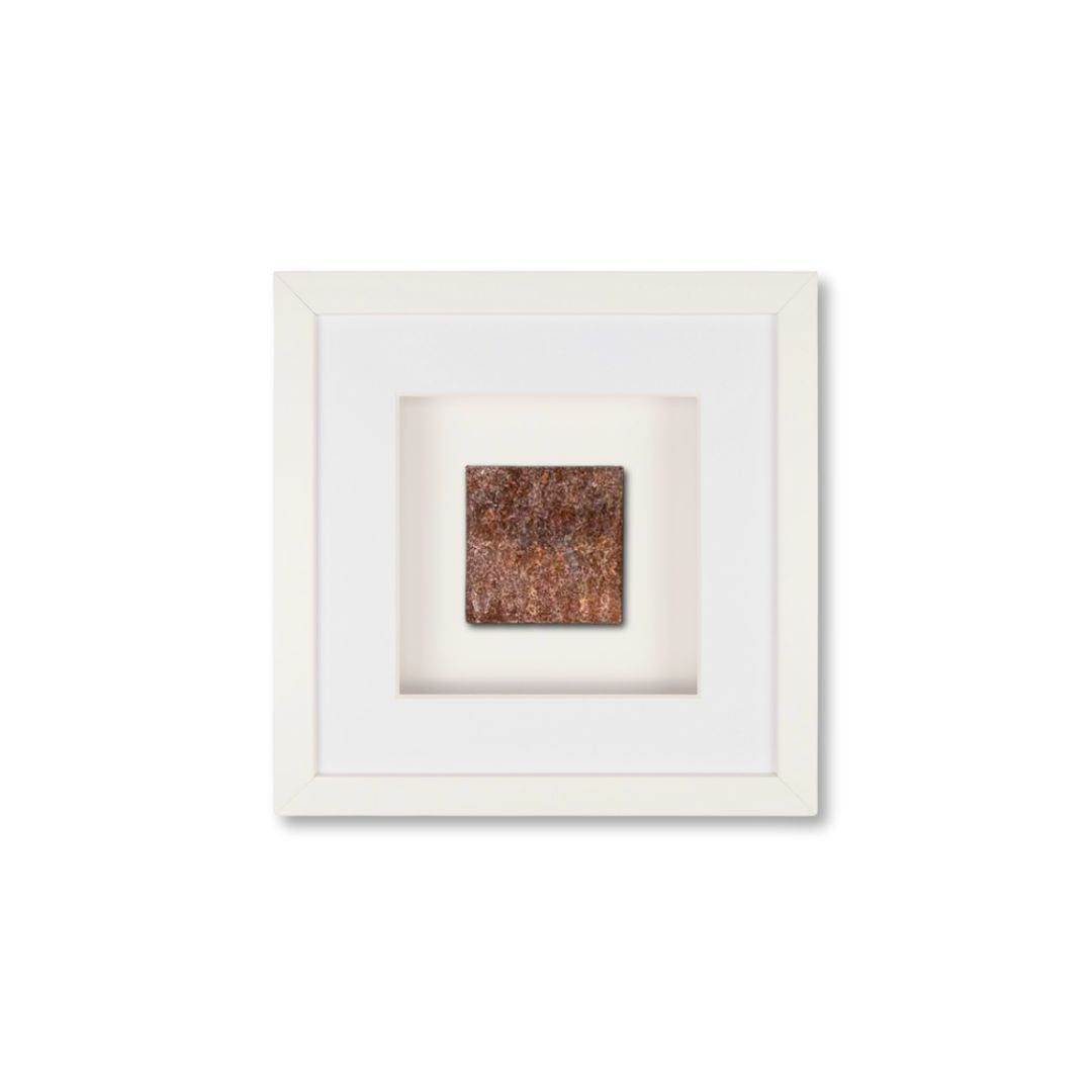 Quadratwerk Wandbild Urban Rust Quadrat 27cm - Rahmen Weiß, Hintergrund Weiß, Passepartout Weiß/Weiß