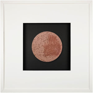 Quadratwerk Wandbild Urban Rust Rund 58cm - Rahmen Weiß, Hintergrund Schwarz, Passepartout Weiß/Schwarz
