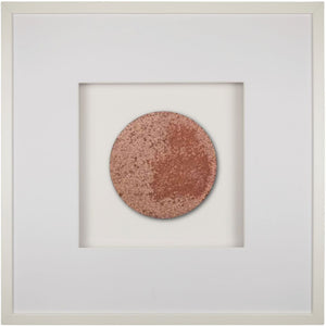 Quadratwerk Wandbild Urban Rust Rund 58cm - Rahmen Weiß, Hintergrund Weiß, Passepartout Weiß/Weiß
