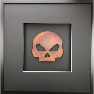 Wandbild Totenkopf Rost groß 58x58 cm – Urban Rust Skull Quadratwerk, Edelrost-Totenkopf Vintage Industrial handgefertigt Made in Germany