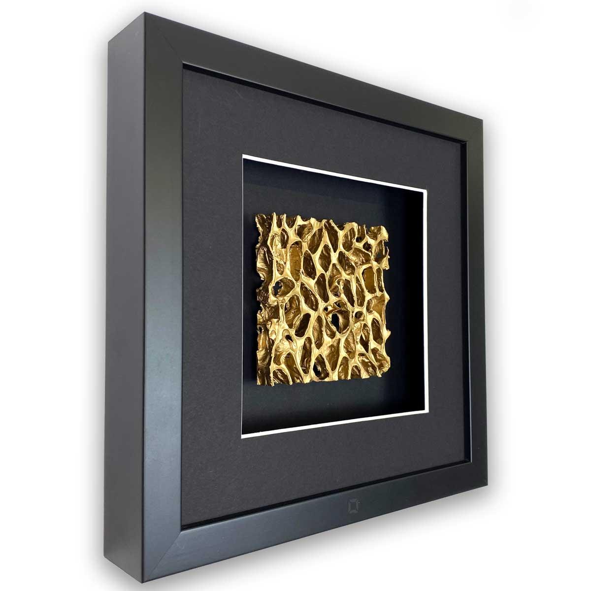 Wandbild Metall MAGIC GOLD quadratisch 27cm - Quadratwerk®