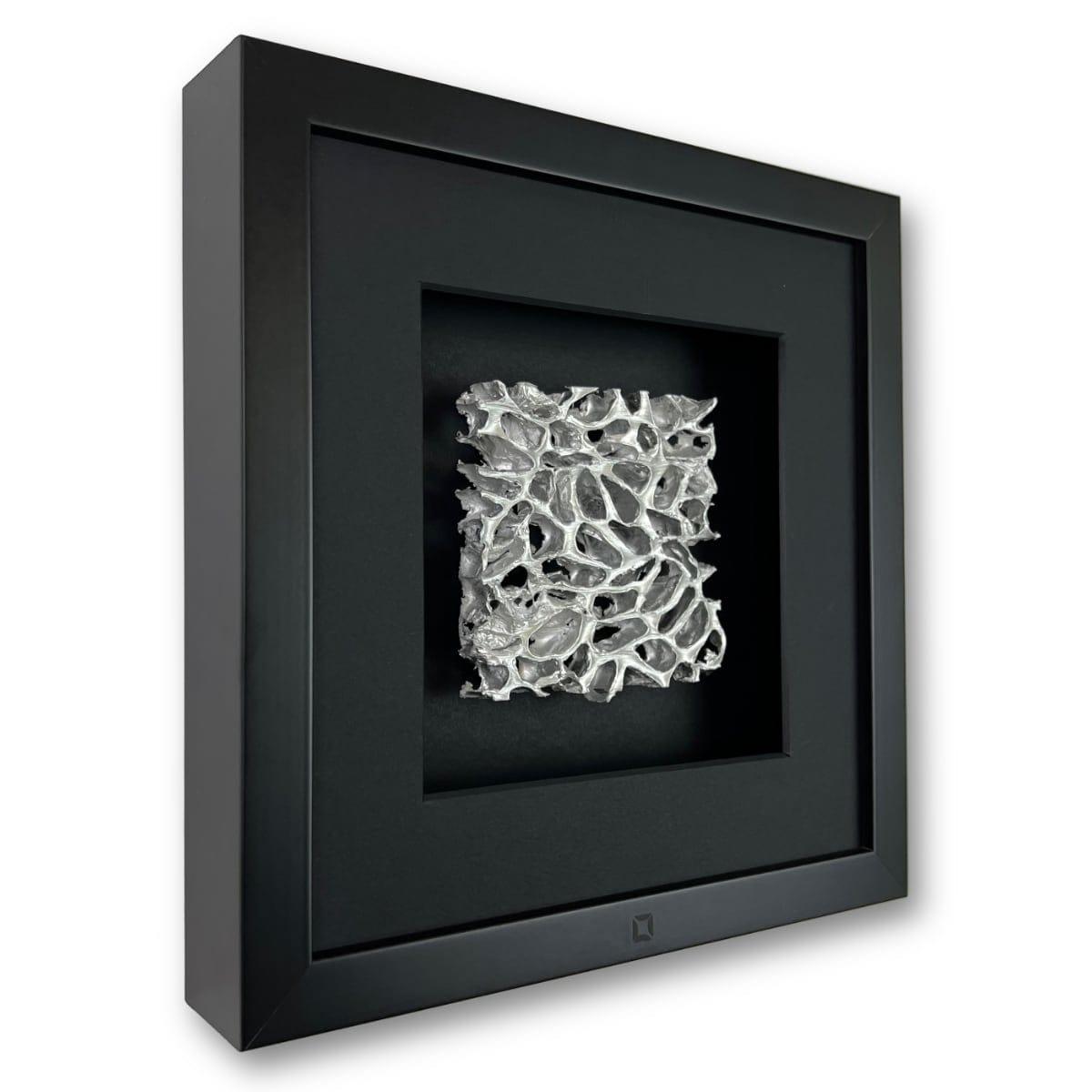 Wandbild Metall MAGIC SILVER quadratisch 27cm - Quadratwerk®