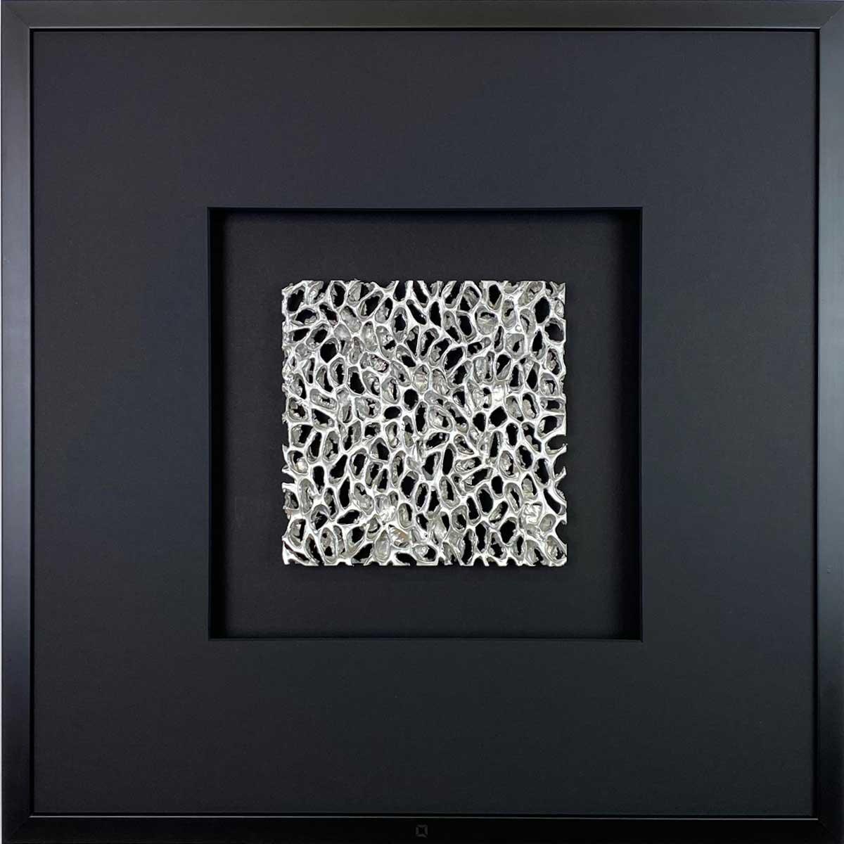 Wandbild Metall MAGIC SILVER quadratisch 58cm - Quadratwerk®