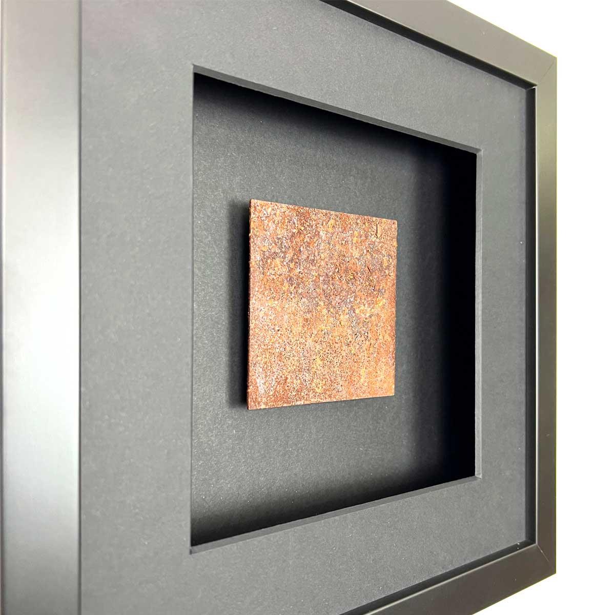 Wandbild Metall Rost quadratisch 27cm - Quadratwerk®