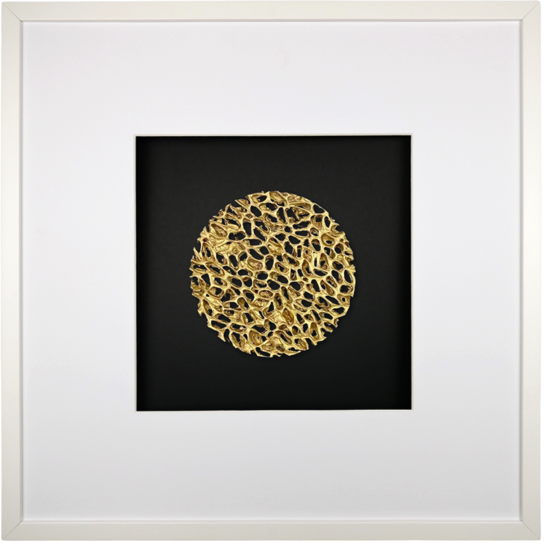 Wandbild Metall MAGIC GOLD quadratisch 58cm