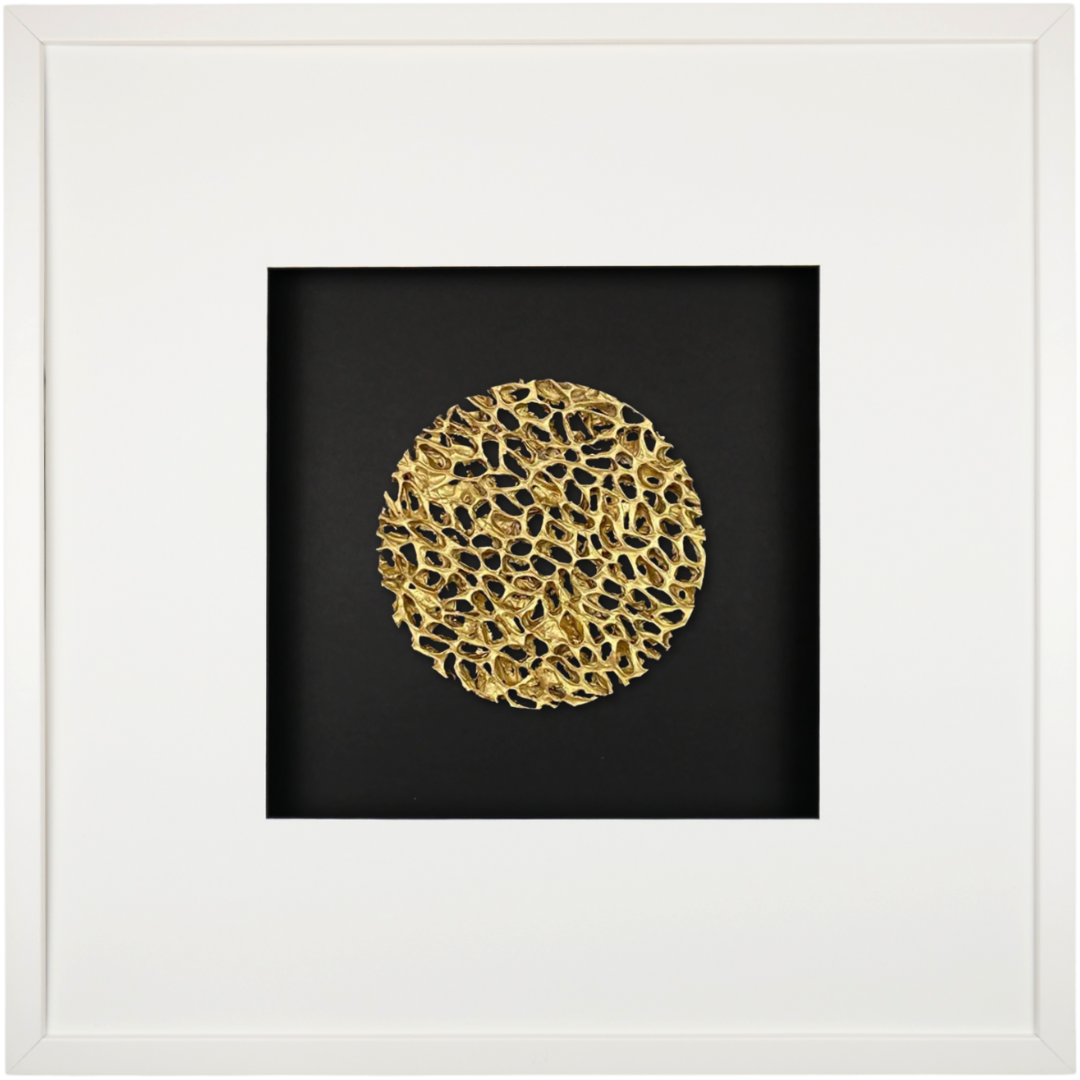 Wandbild Metall MAGIC GOLD quadratisch 58cm