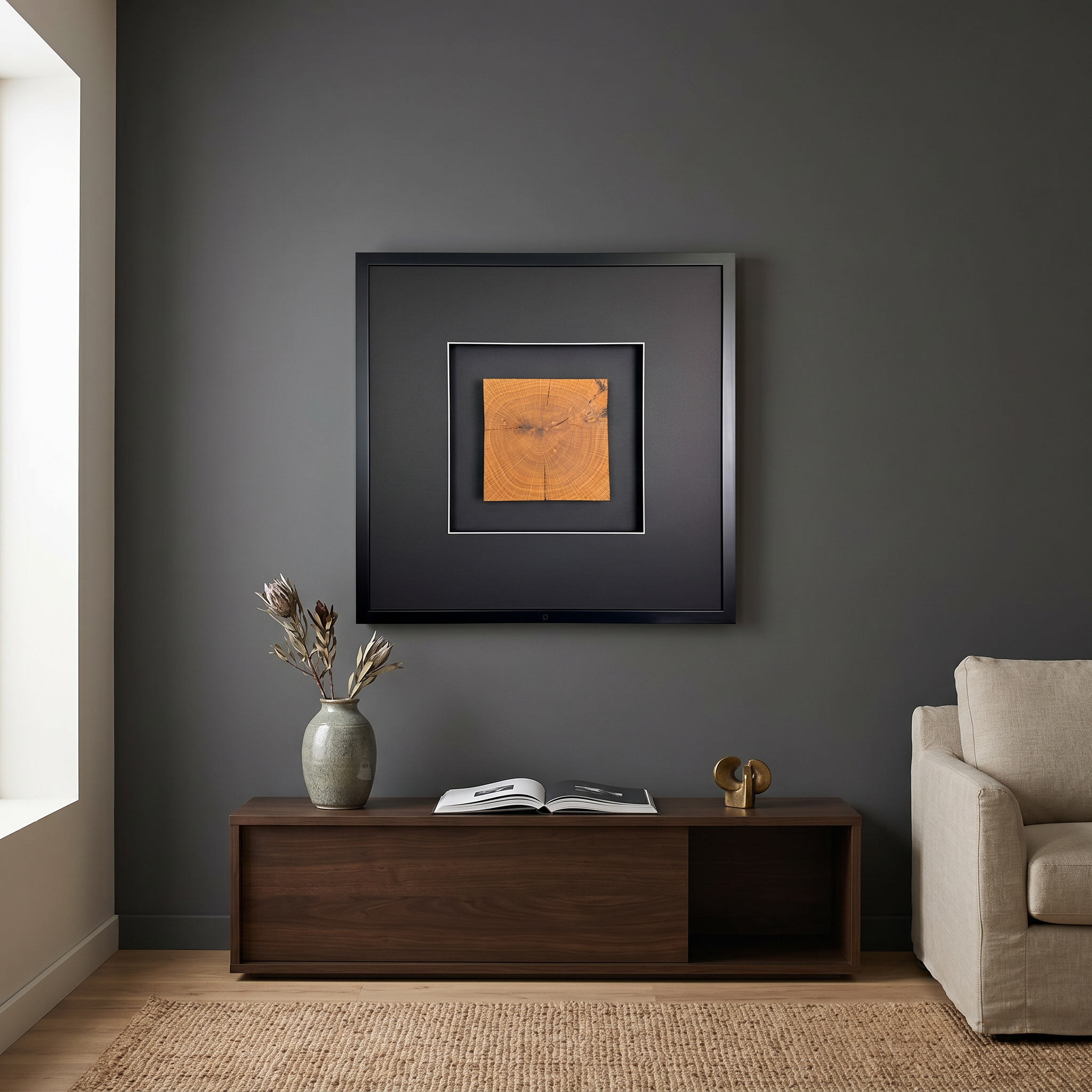 Wandbild NOBLE WOOD square (58x58 cm)