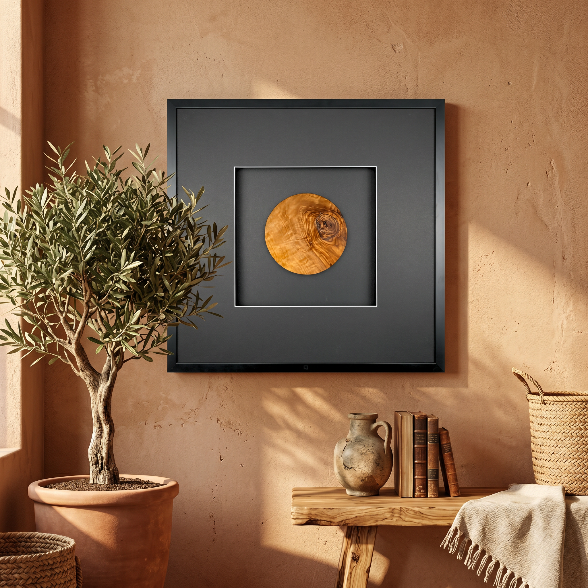 Wandbild NOBLE WOOD circle (58×58 cm)