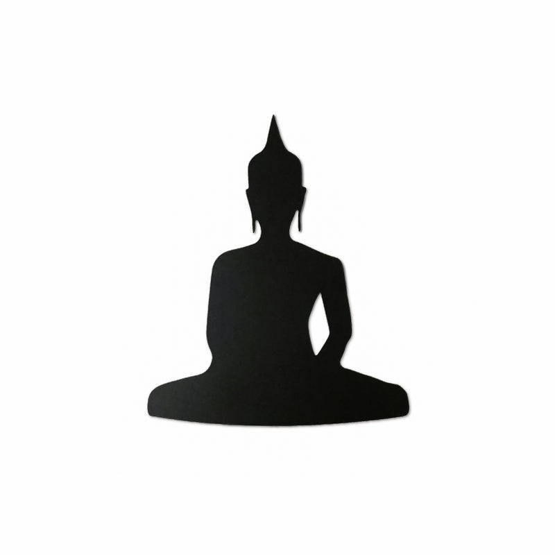 Quadratwerk Inlay PURE BLACK Buddha 58 cm mattschwarz magnetisches Wechselmotiv für 3D Wandbild