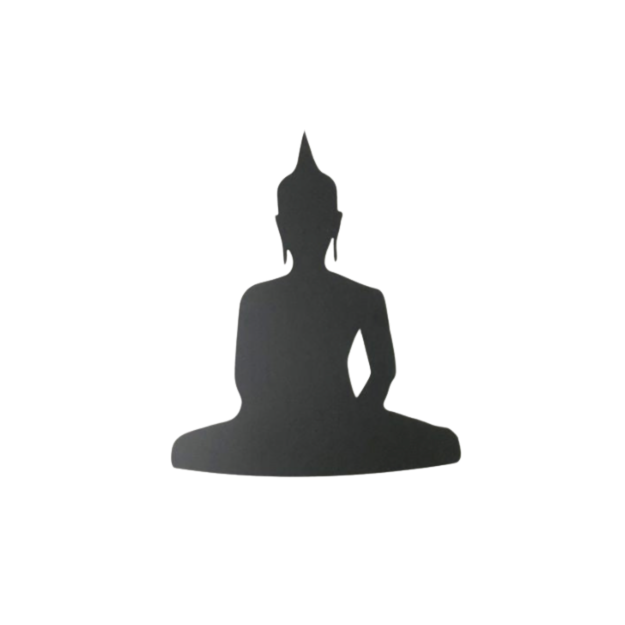 Quadratwerk Inlay PURE BLACK Buddha 58 cm mattschwarz magnetisches Wechselmotiv für 3D Wandbild