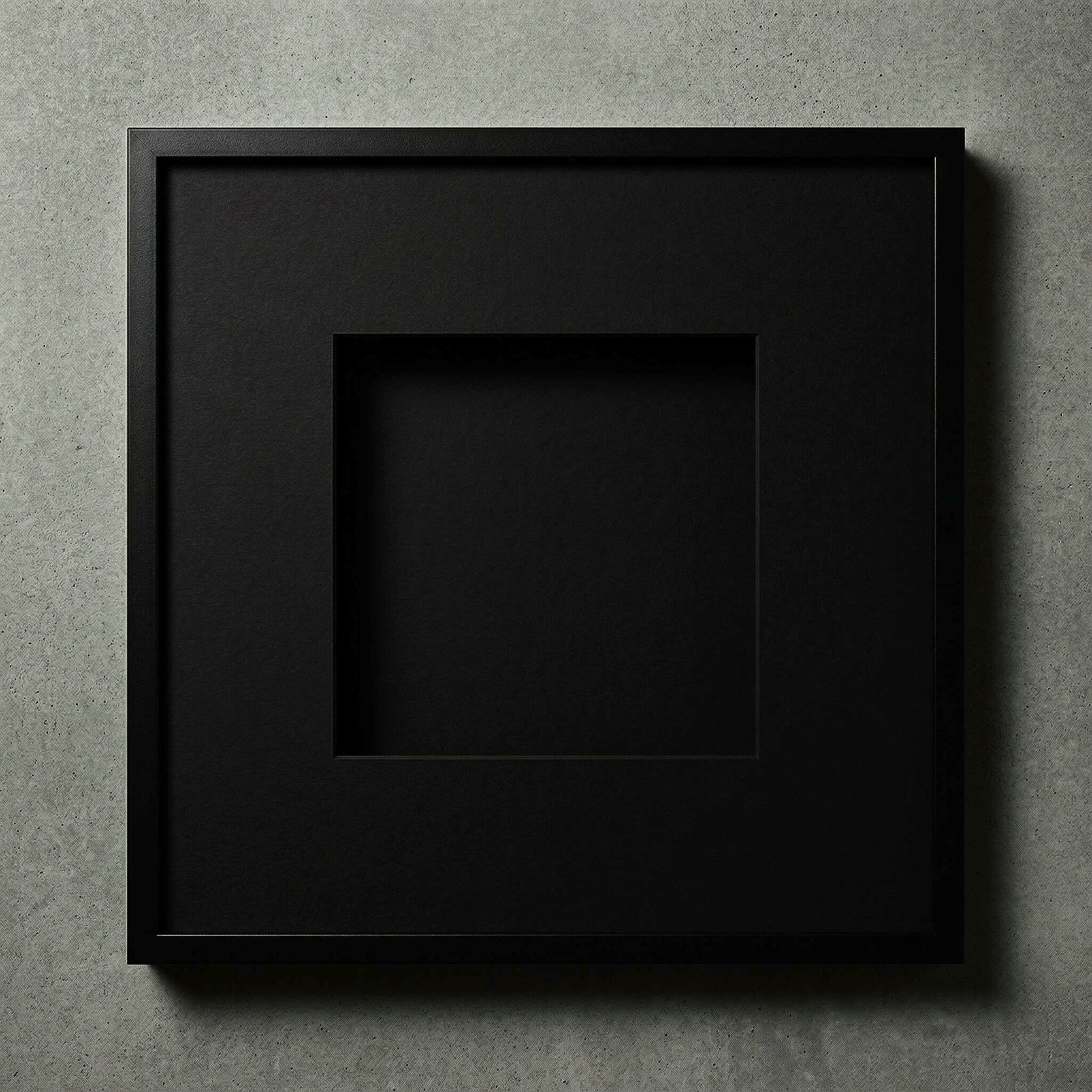 Quadratwerk leeres Passepartout – Symmetrie, Balance und Klarheit als Designprinzip