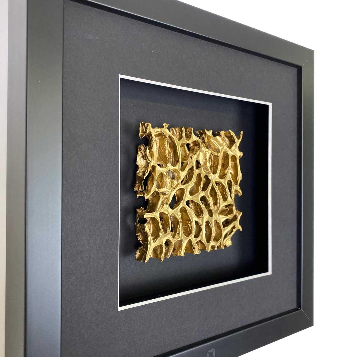Quadratwerk Wandbild Detailansicht MAGIC GOLD quadratisch 27cm