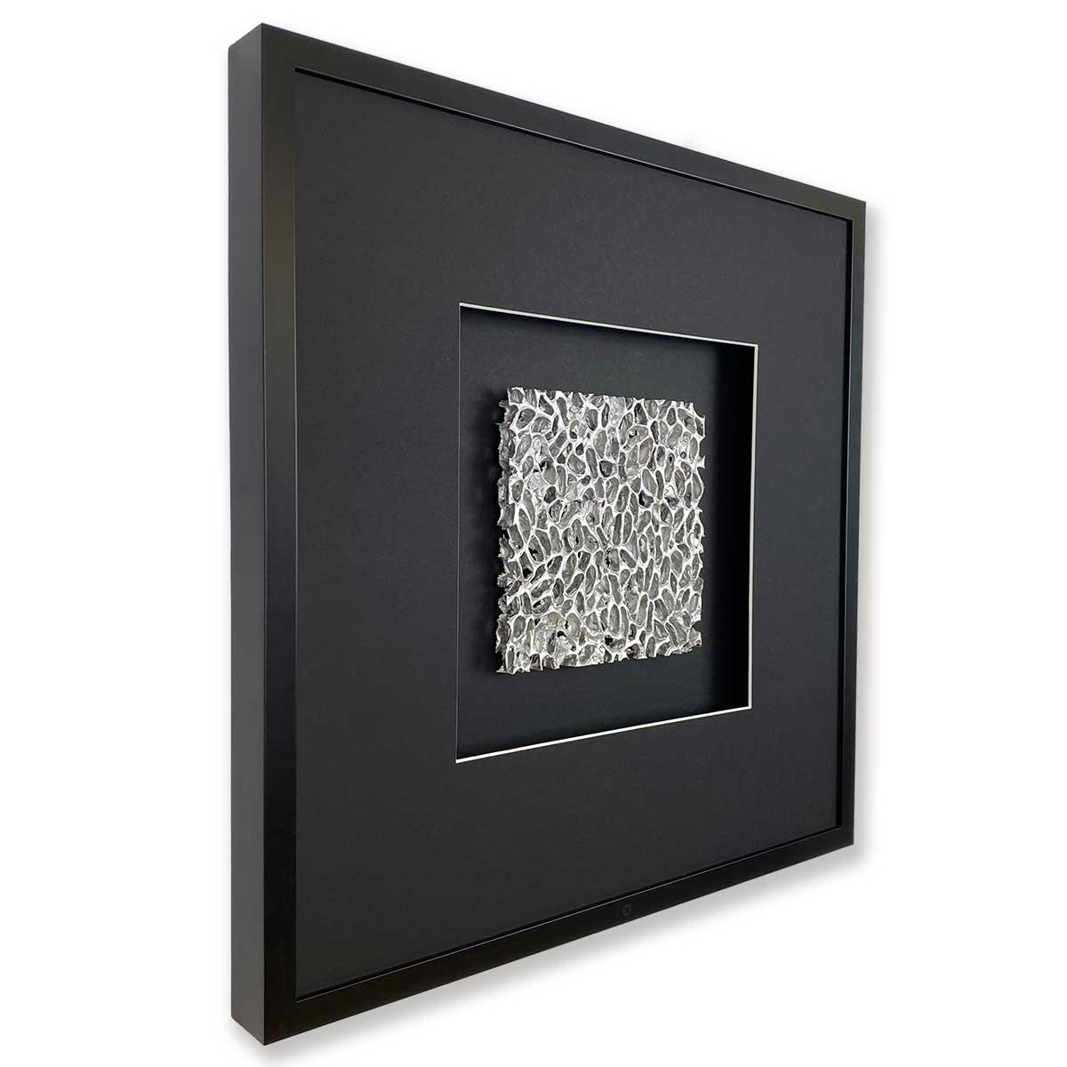 Quadratwerk Wandbild Seitenansicht MAGIC SILVER quadratisch 58cm