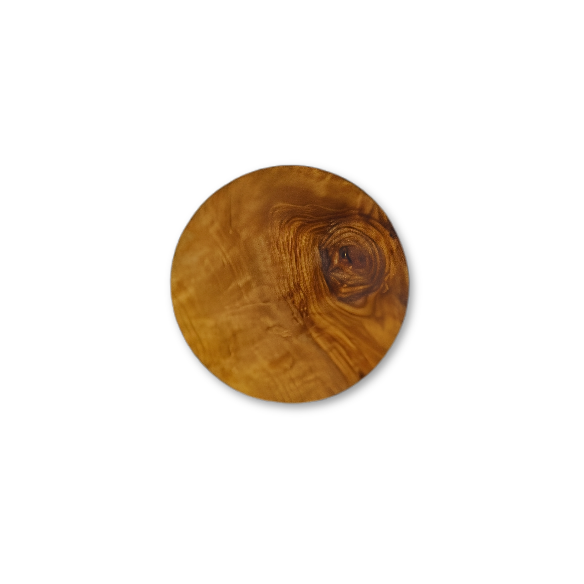 Wechsel-Inlay Olivenholz rund 27cm – NOBLE WOOD Quadratwerk, rundes Olivenholz-Inlay magnetisch wechselbar handgefertigt Made in Germany