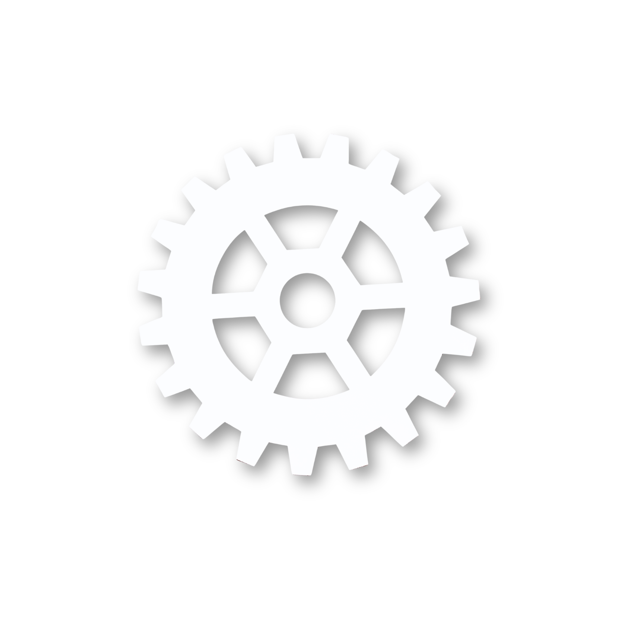 Wechsel-Inlay Zahnrad weiß 58cm – ALL WHITE Gear Quadratwerk, mattweißes Zahnrad-Inlay magnetisch wechselbar handgefertigt Made in Germany