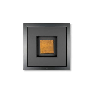 Quadratwerk Wandbild Noble Wood Quadrat 27cm - Rahmen Schwarz, Hintergrund Schwarz, Passepartout Schwarz/Schwarz