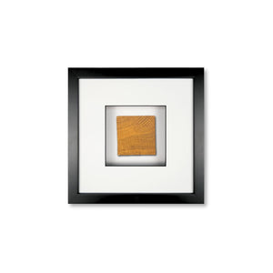 Quadratwerk Wandbild Noble Wood Quadrat 27cm - Rahmen Schwarz, Hintergrund Weiß, Passepartout Weiß/Schwarz