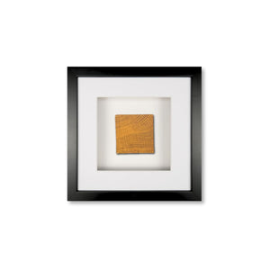 Quadratwerk Wandbild Noble Wood Quadrat 27cm - Rahmen Schwarz, Hintergrund Weiß, Passepartout Weiß/Weiß