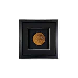 Wandbild Olivenholz rund 27x27 cm – Noble Wood Circle Quadratwerk, natürliche Holzmaserung 3D-Optik handgefertigt Made in Germany
