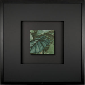 Wandbild Botanik Blätter grün 58x58 cm – Signature Tile Eden Quadratwerk, botanisches Naturmotiv Urban Jungle handgefertigt Made in Germany