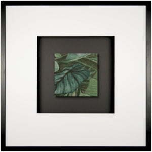 Quadratwerk Wandbild Signature Tile Eden 58m - Rahmen Schwarz, Hintergrund Schwarz, Passepartout Weiß/Weiß