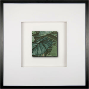Quadratwerk Wandbild Signature Tile Eden 58m - Rahmen Schwarz, Hintergrund Weiß, Passepartout Weiß/Weiß