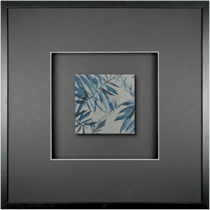 Quadratwerk Wandbild Signature Tile Empire 58m - Rahmen Schwarz, Hintergrund Schwarz, Passepartout Schwarz/Weiß