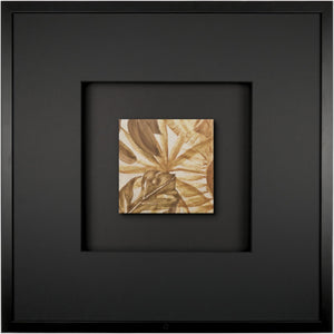 Wandbild Naturmotiv Erdtöne 58x58 cm – Signature Tile Terra Quadratwerk, warmes Botanik-Motiv Boho Japandi handgefertigt Made in Germany
