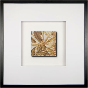 Quadratwerk Wandbild Signature Tile Terra 58m - Rahmen Schwarz, Hintergrund Weiß, Passepartout Weiß/Weiß