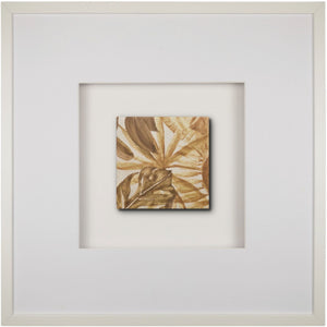 Quadratwerk Wandbild Signature Tile Terra 58m - Rahmen Weiß, Hintergrund Weiß, Passepartout Weiß/Weiß