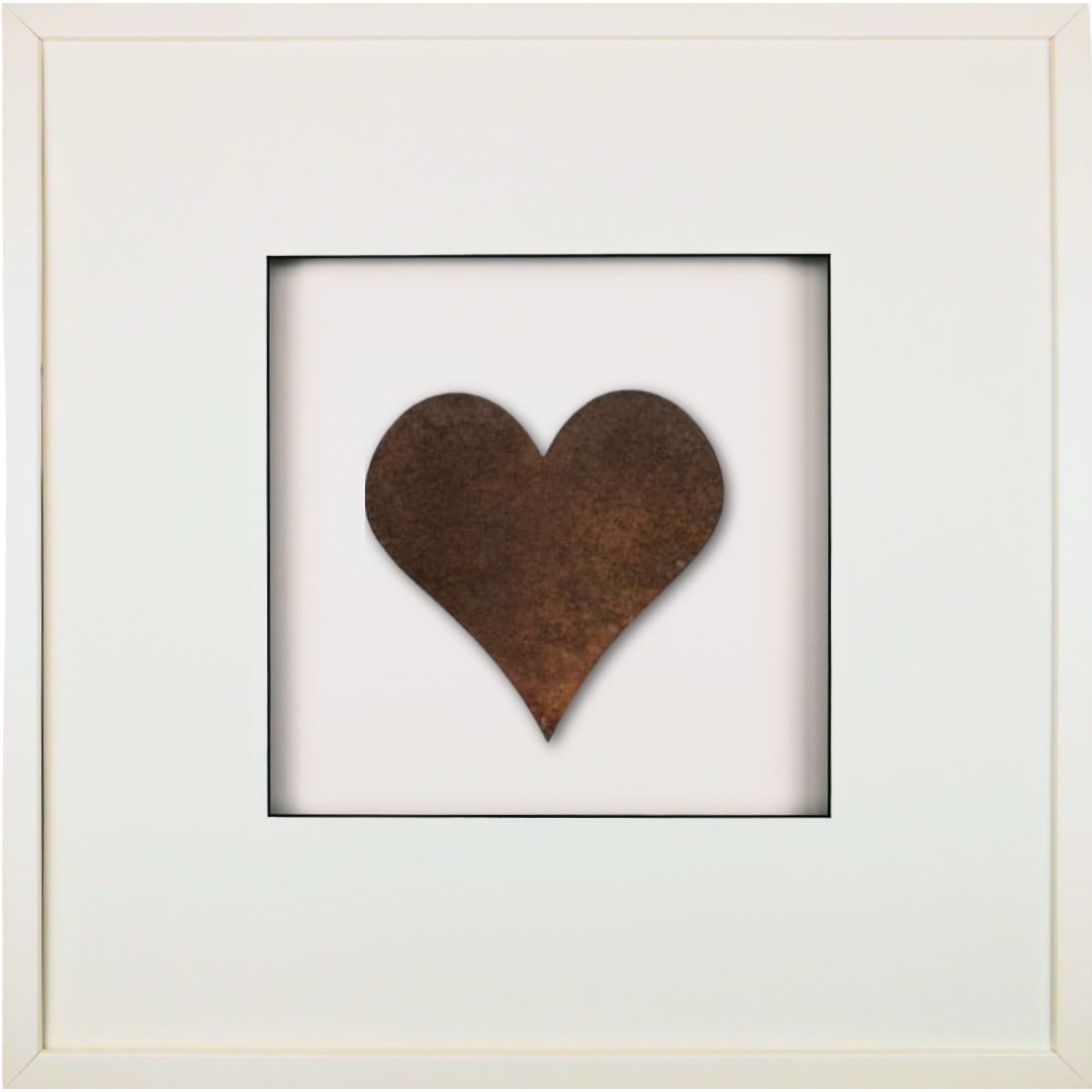 Wall art, metal, rust finish, square, 58cm